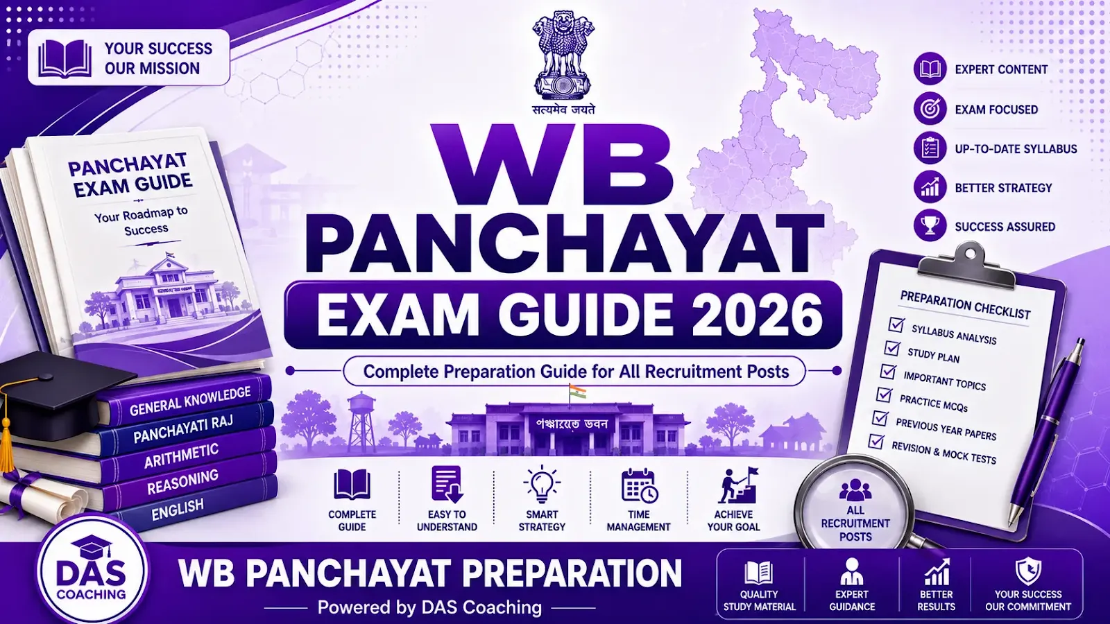 WB Panchayat Exam Guide 2026 with preparation strategy, exam pattern, eligibility and recruitment guidance