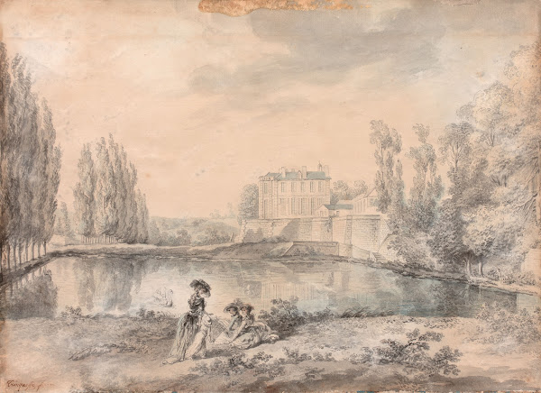 Elégantes dans le parc du château de Villette