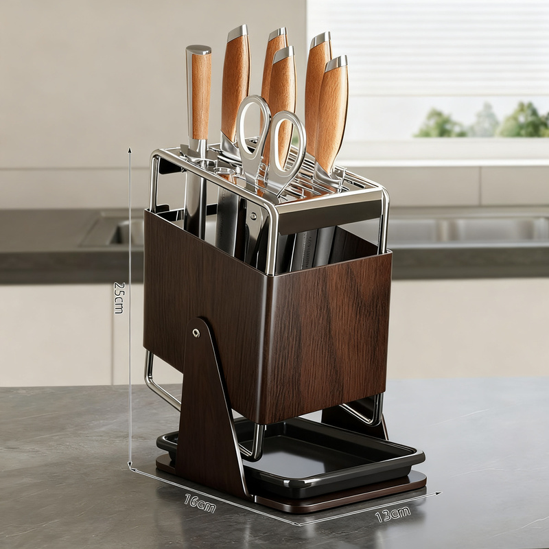 Multifunctional Knife Holder Set Made of Stainless Steel