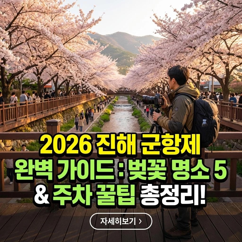 2026 진해 군항제 완전 정복: 벚꽃 인생샷 핫플 & 주차 꿀팁 대공개!