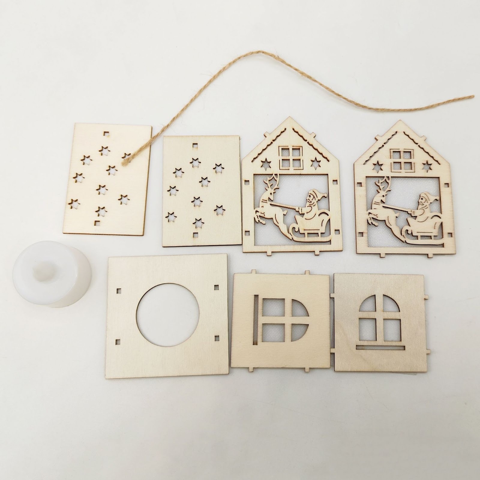 Handcrafted Christmas Wooden House as Decor