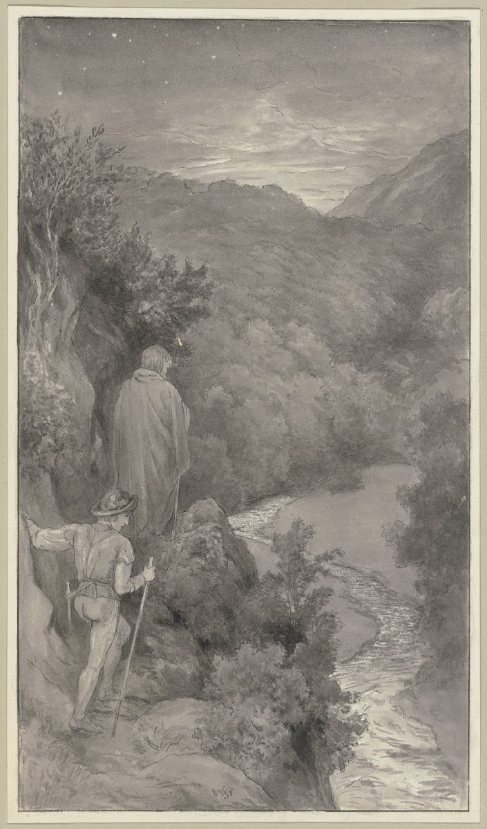 Brun und Diether auf dem Heimweg ca 1884