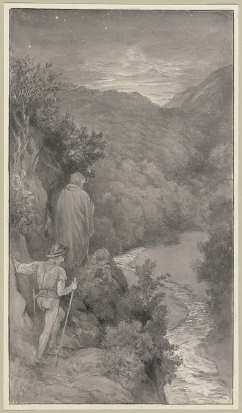 Brun und Diether auf dem Heimweg ca 1884