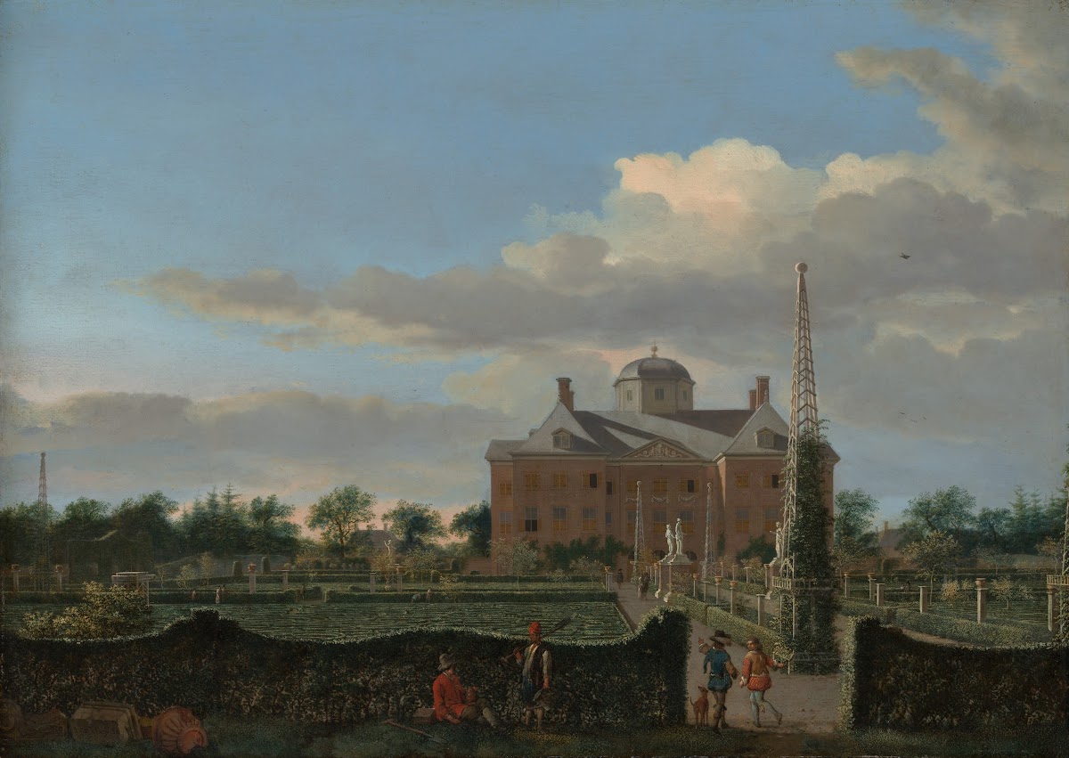The Huis ten Bosch at The Hague and Its Formal Garden View from the South ca 166