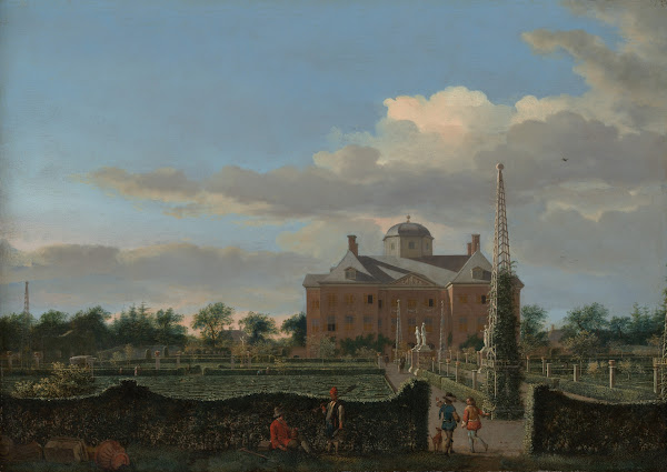 The Huis ten Bosch at The Hague and Its Formal Garden View from the South ca 166