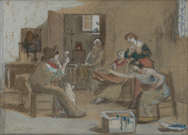 To the Most Beautiful  Study for a Painting 1885