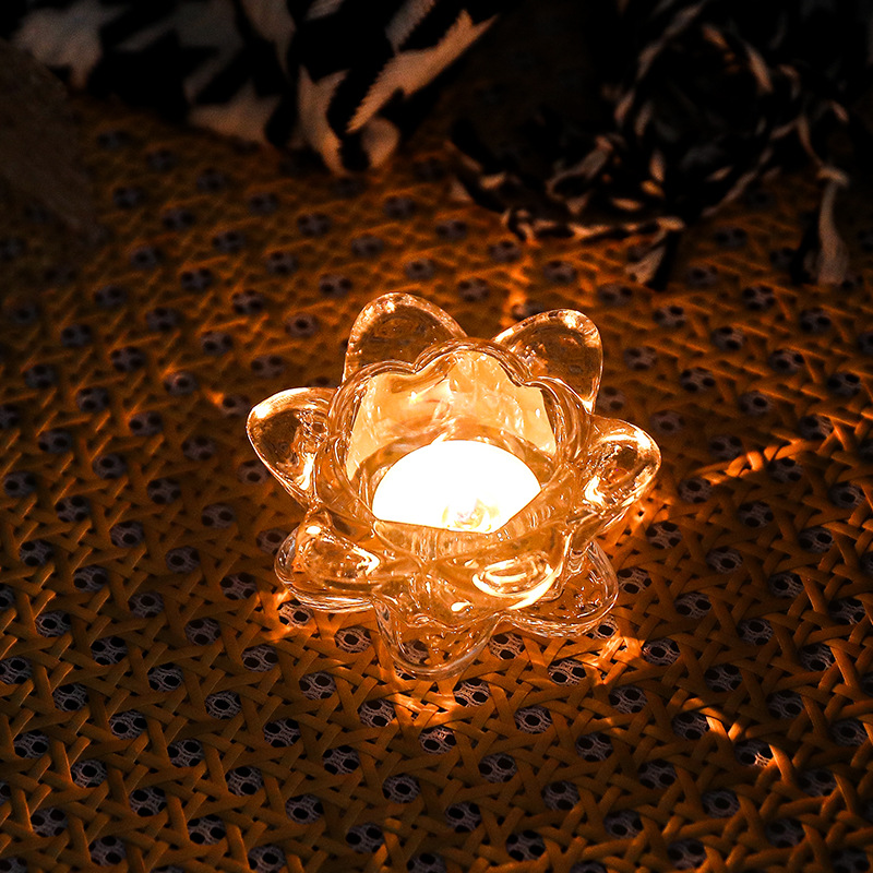 Glass candle tray in European style