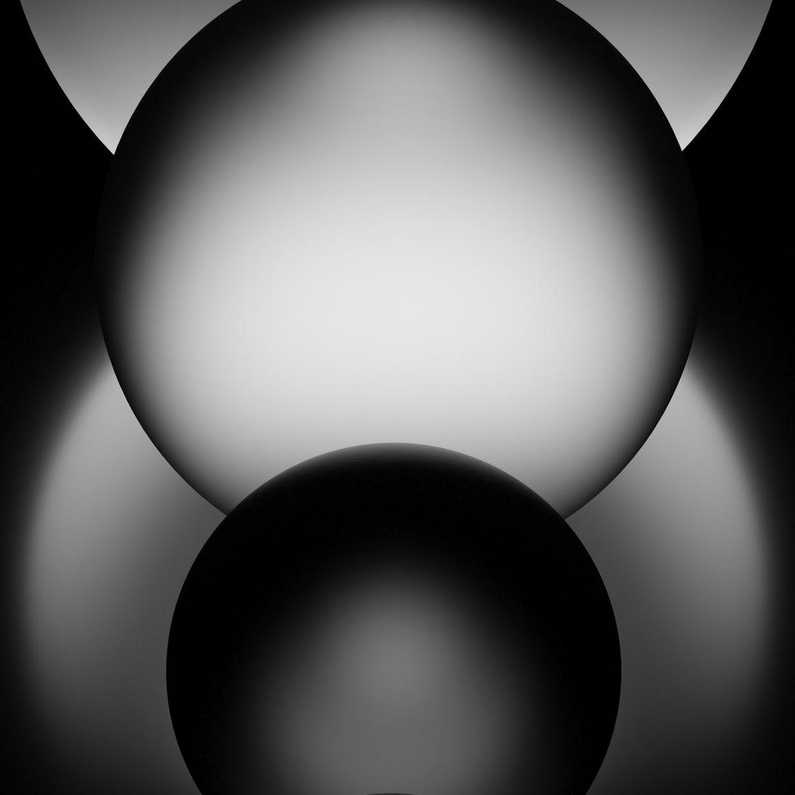 Download Abstract Black And White Spheres Full HD iPhone