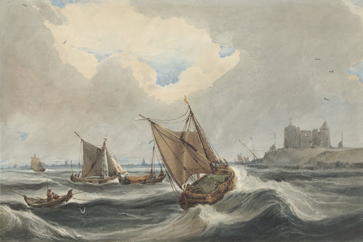 Schepen voor de haven van Vlissingen 1814