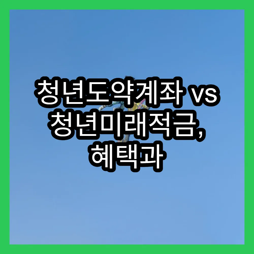 청년도약계좌 vs 청년미래적금, 혜택과 조건 차이로 보는 가입 전략