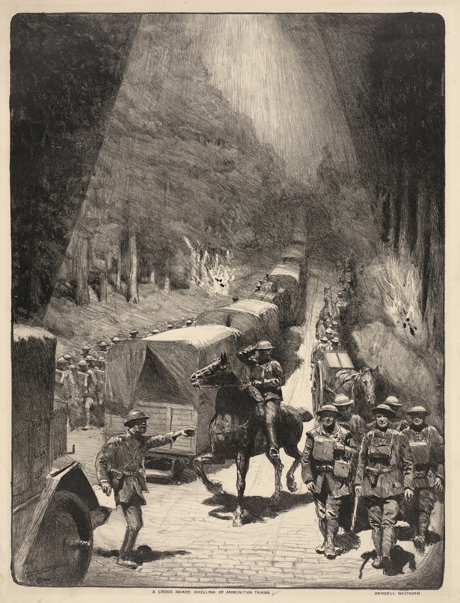 A cross roads shelling of ammunition trains 1927