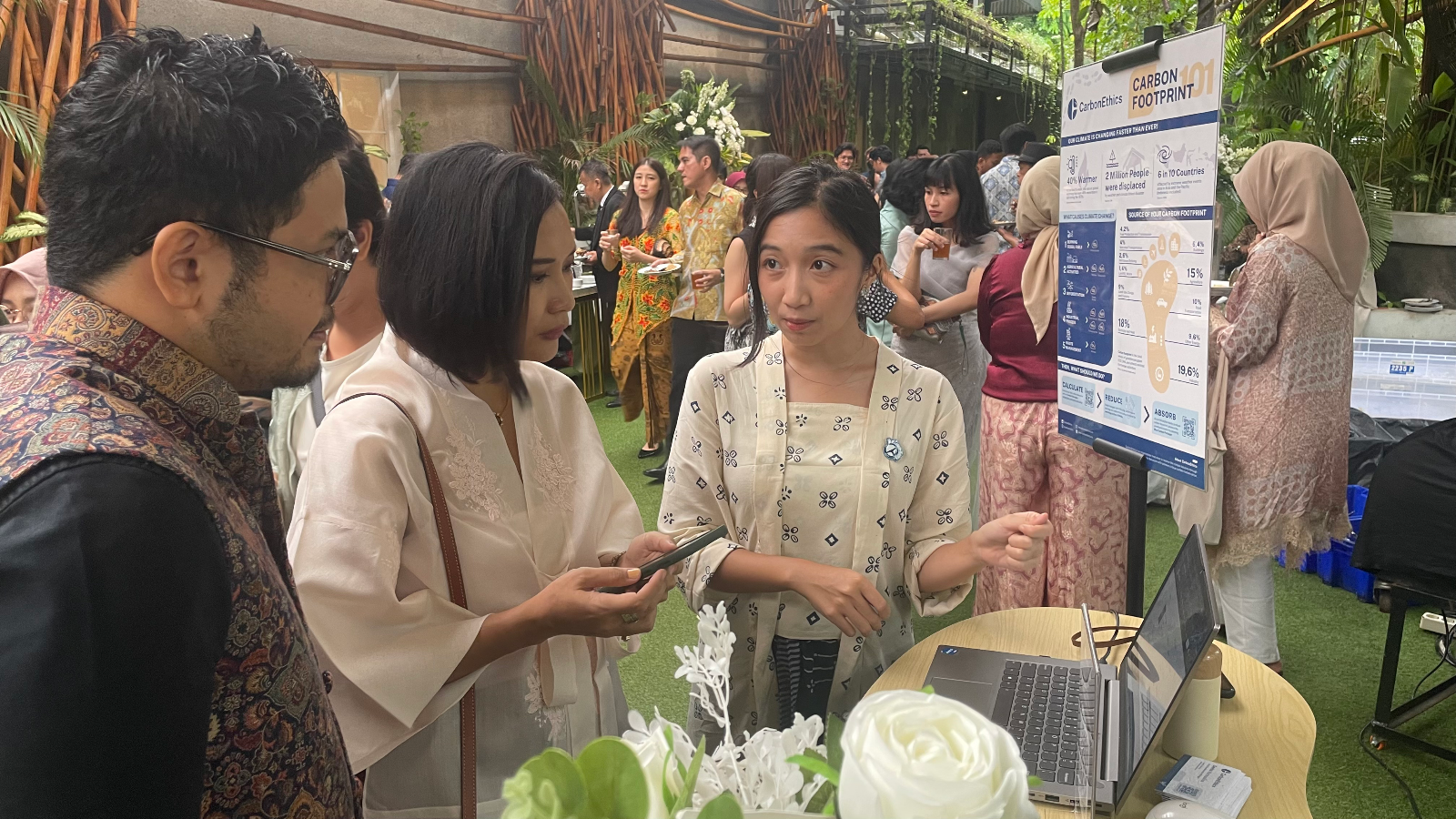 Andhyta F. Utami, Founder of Think Policy, used CarbonEthics’ Carbon Calculator to calculate emissions from her wedding