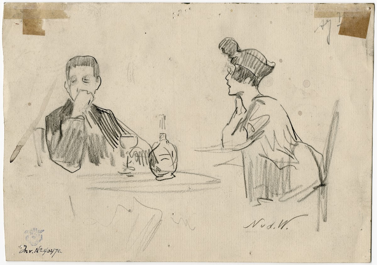 Man en vrouw in een café