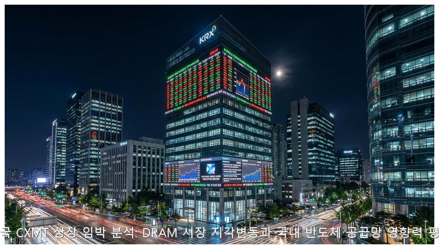 중국 CXMT 상장 임박 분석: DRAM 시장 지각변동과 국내 반도체 공급망 영향력 평가 핵심 안내 및 분석 인포그래픽 (8)