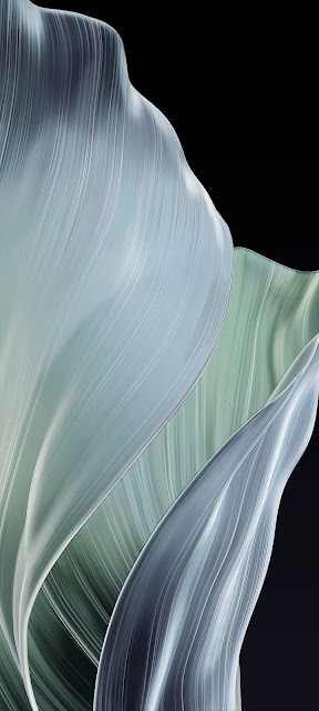 Flowing Silk Abstract Art, Mint Blue Wavy Texture Design - Free mobile Wallpaper