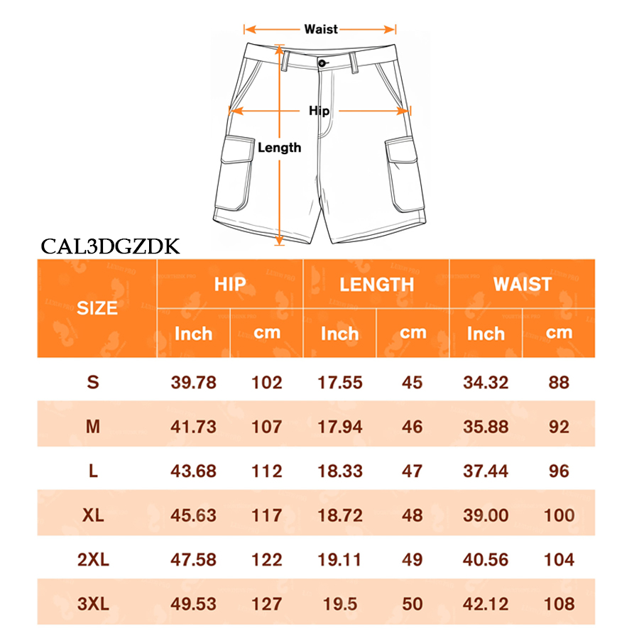 AOP CAL 3D Cargo Shorts