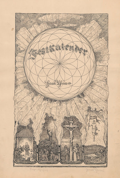 Design for a calendar page with scenes from the life of Christ 1913