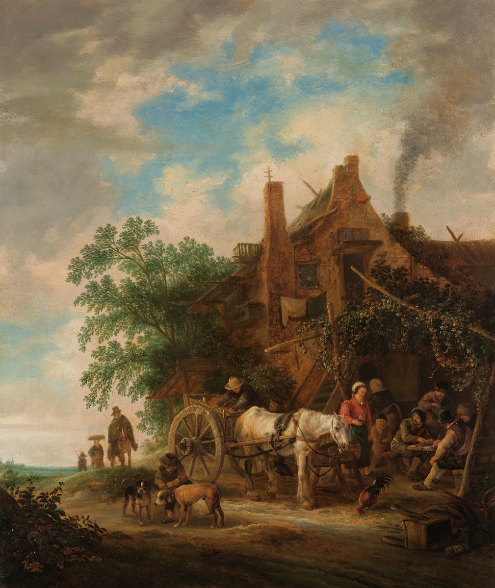 Country inn with horse and wagon 1640   1649