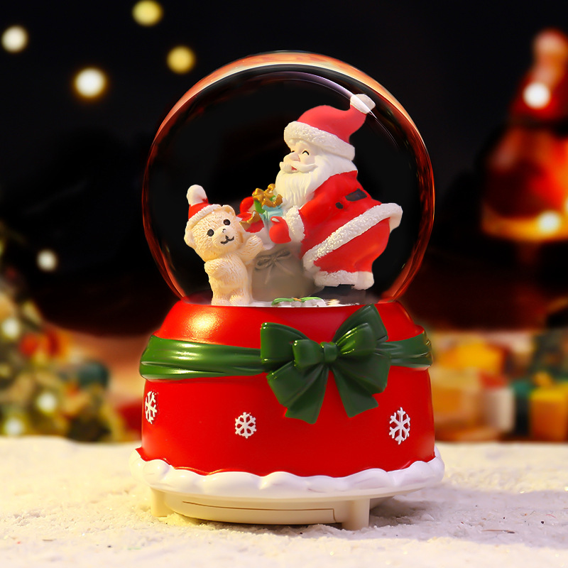 Mini-Christmas snow globe with light
