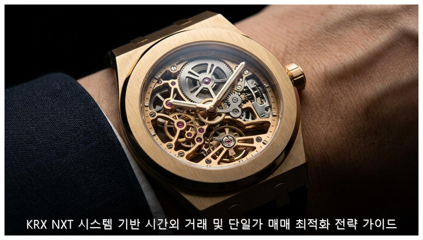 KRX NXT 시스템 기반 시간외 거래 및 단일가 매매 최적화 전략 가이드 핵심 안내 및 분석 인포그래픽 (3)