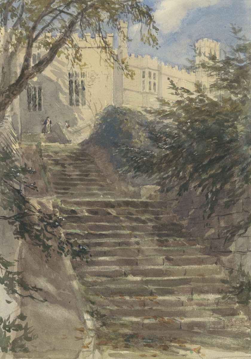 Tuintrap bij Haddon Hall Derbyshire 1831   1859