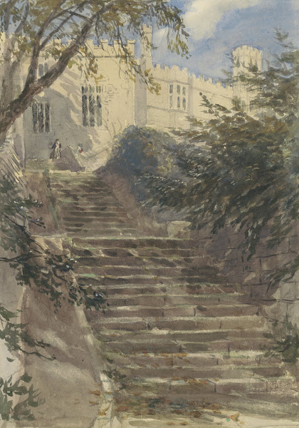Tuintrap bij Haddon Hall Derbyshire 1831   1859