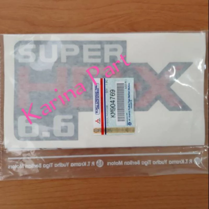 Sticker Canter Super HDX 6.66 Original Mitsubishi KM904769 untuk Kendaraan Anda