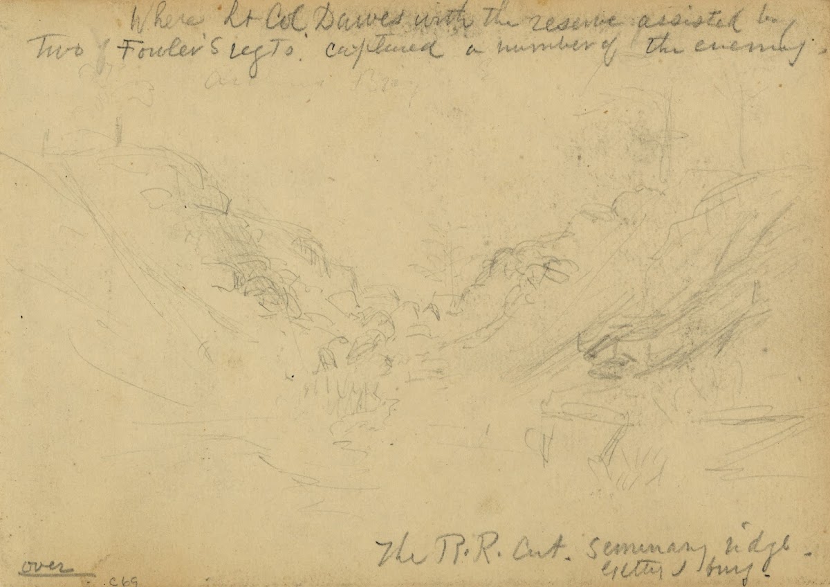 The RR Cut Seminary ridge Gettysburg 1863