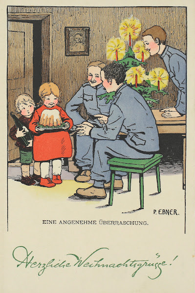 Eine angenehme Überraschung Herzliche Weihnachtsgrüße 1914