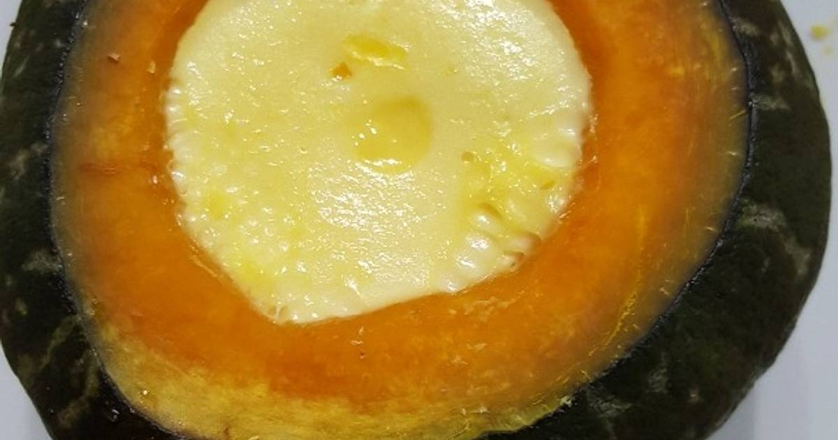Bí đỏ lòng bánh flan cốt dừa