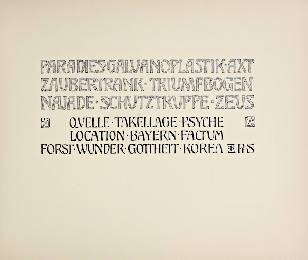 Beispiele kunstlerischer Schrift Pl098 1900