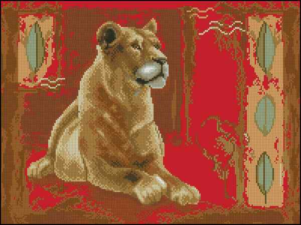 CMP 400514 Lioness On Red