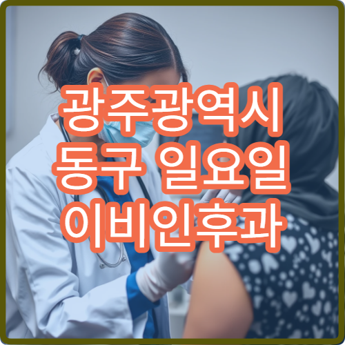 광주광역시 동구 일요일 이비인후과 휴일 진료 여부 확인