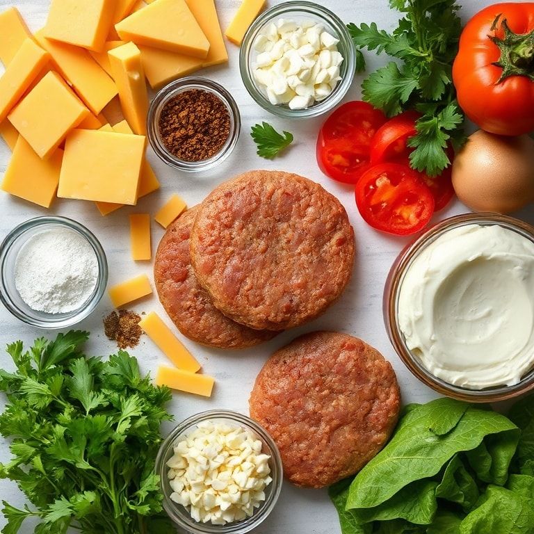 Ingredients for Classic Patty Melt Recipe with Cheddar and Provolone Cheese: Easy Homemade Melt