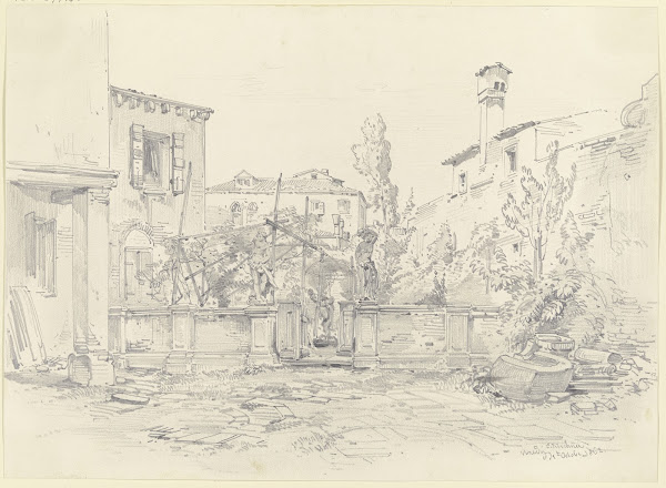 Eingang zu einem Garten in Venedig 1862