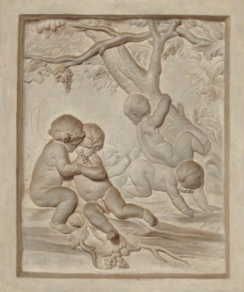 Putti in a landscape