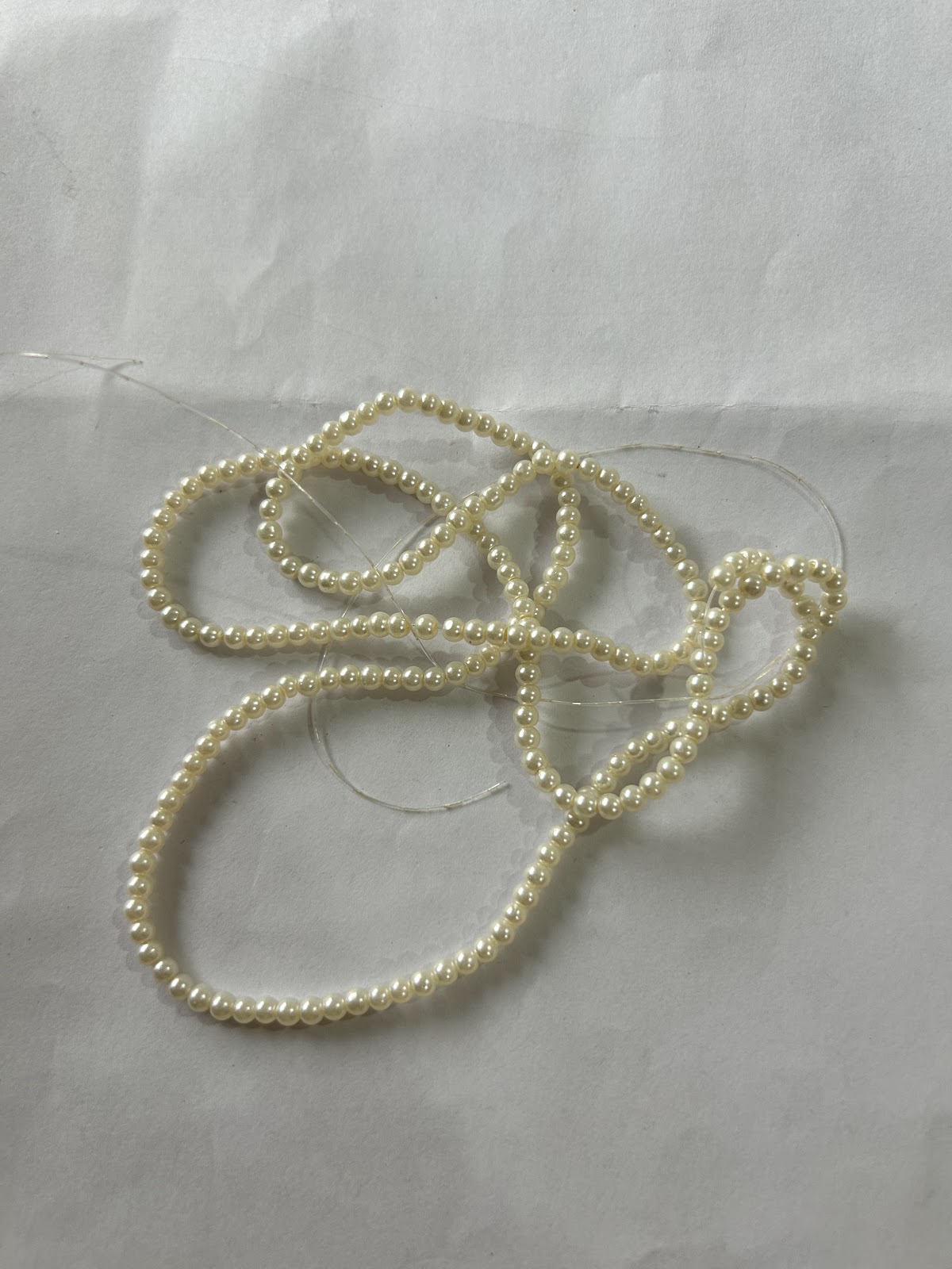 Glass Beads 3mm off white