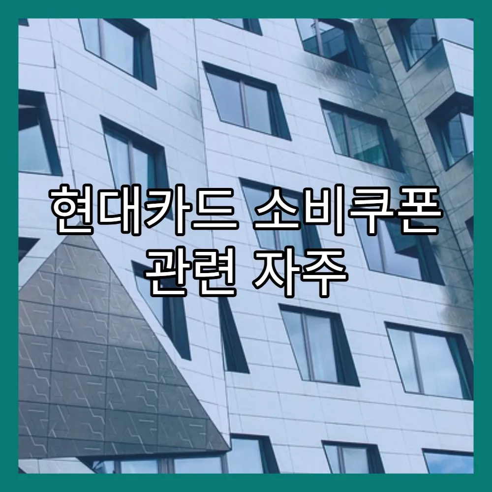 현대카드 소비쿠폰 관련 자주 묻는 질문(+신청불가, 지급지연)