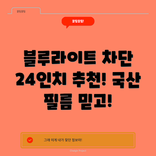 모니터보안필름, 블루라이트차단, 24인치 모니터, 정보보안 필름, 학생 추천