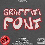 Stitch photo 4 of the Graffiti Satin Border Embroidery Font embroidery design