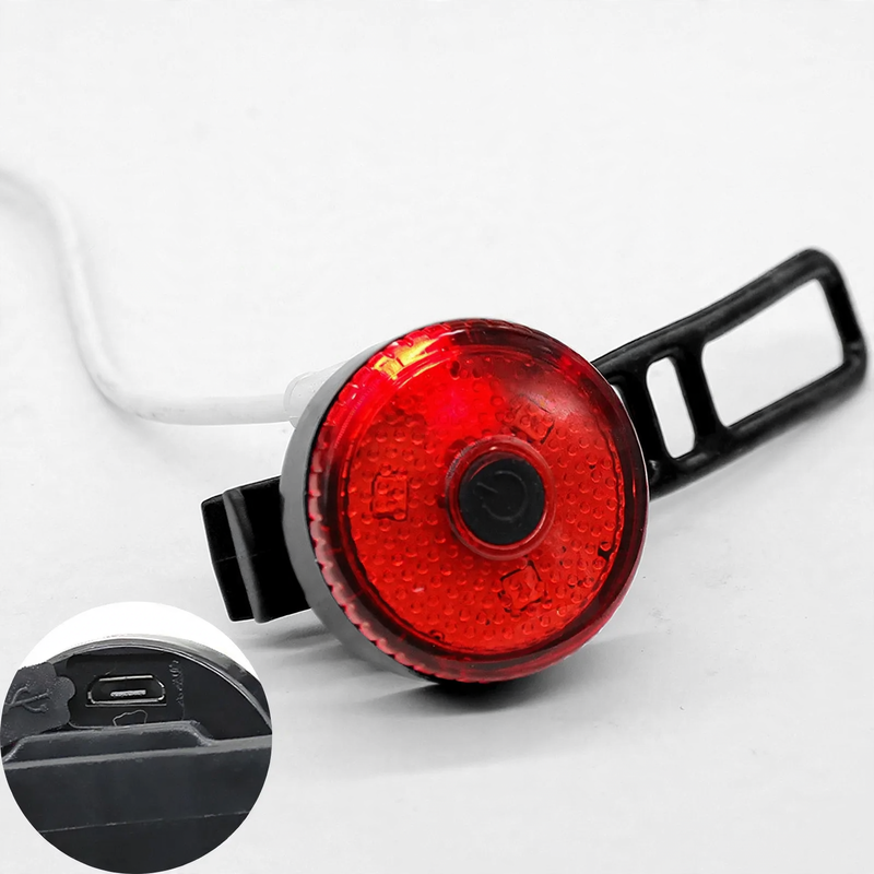 USB bicycle rear light with battery