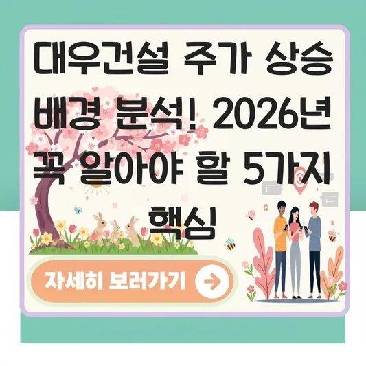대우건설 주가 상승 배경 분석
