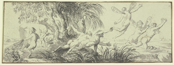 Spiel von Satyrn Nymphen Zephyren und Amoretten ca 1626