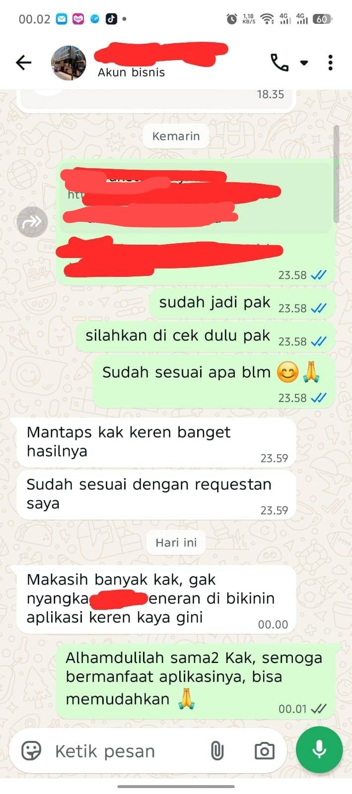 Testimoni Client 1