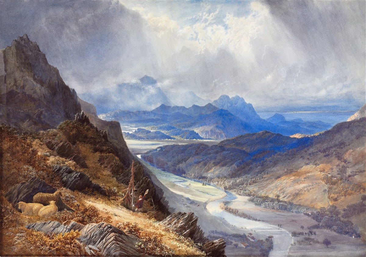 A View from Moel Cynwich Looking Over the Vale of Afon Mawddach and Toward Cader