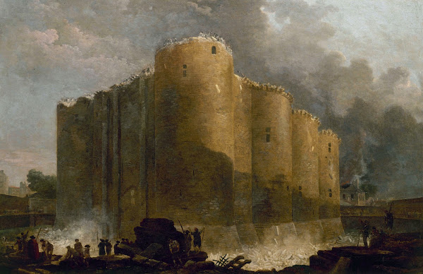 La Bastille dans les premiers jours de sa démolition 1789