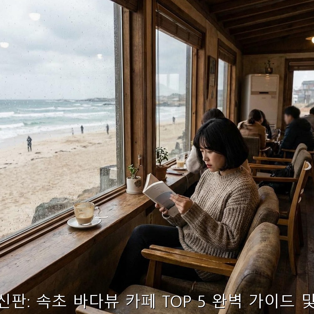 속초 숨겨진 보석, 조용한 해변 옆 B카페