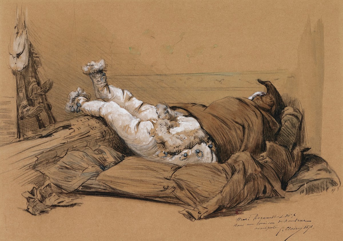 Le peintre Henri Regnault et monsieur X dans une maison de Nanterre avant poste
