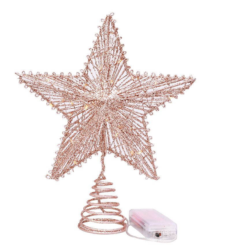 Christmas Tree Topper Star made of Iron with Lighting