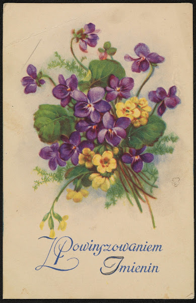 Z powinszowaniem imienin 1935